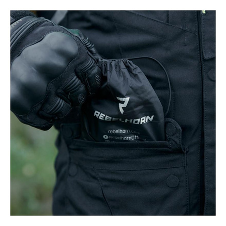 Kurtka przeciwdeszczowa REBELHORN HORIZON BLACK czarny