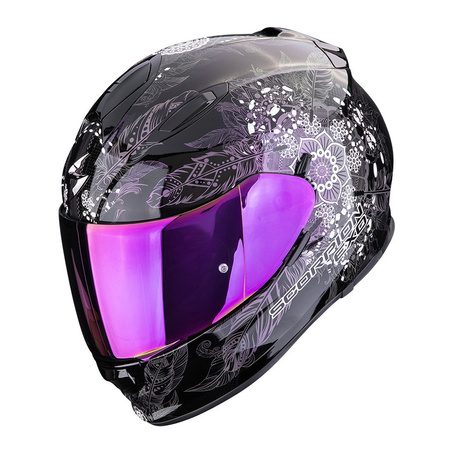 Kask integralny SCORPION EXO-491 DREAM BLACK/CHAMELEON czarny fioletowy
