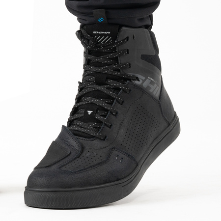 Trampki motocyklowe damskie SHIMA REBEL 2.0 WP LADY BLACK czarny