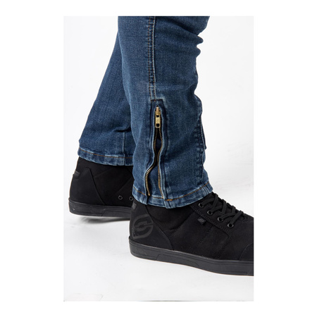 Jeansy motocyklowe OZONE HORNET II WASHED BLUE niebieski