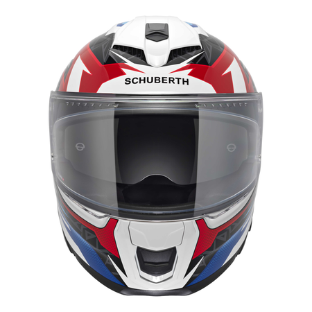 Kask integralny SCHUBERTH S3 ECE THUNDER BLUE biały niebieski czerwony