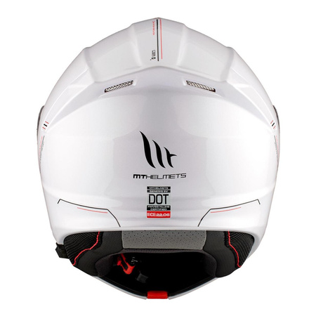 Kask szczękowy MT GENESIS SV SOLID GLOSS PEARL WHITE biały