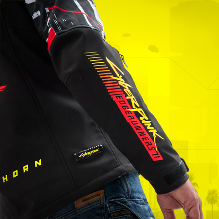 Kurtka tekstylna REBELHORN SLASH CYBERPUNK EDGERUNNERS 2 czarny biały szary czerwony fluo żółty fluo zielony