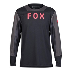 Koszulka rowerowa dziecięca FOX JUNIOR DEFEND Z DŁUGIM RĘKAWEM TAUNT BLACK czarny