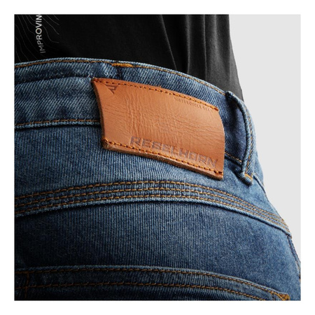 Jeansy motocyklowe REBELHORN BRONCO MONOLAYER WASHED BLUE niebieski