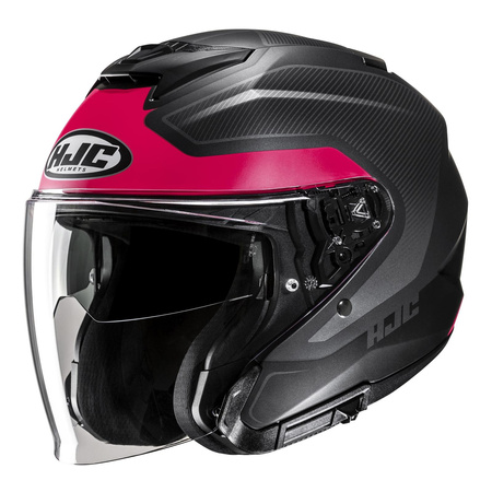 Kask otwarty HJC I31 TEVIS BLACK/PINK czarny różowy