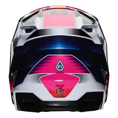Kask cross FOX V2 KRESA MULTI biały granatowy czerwony różowy zielony fluo