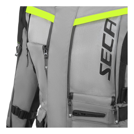 Kurtka tekstylna SECA ARRAKIS III TITANIUM szary żółty fluo czarny