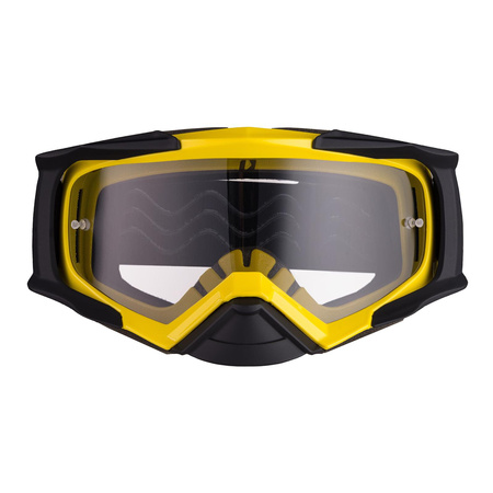 Gogle motocyklowe IMX DUST YELLOW/BLACK MATT SZYBA DARK SMOKE + CLEAR żółty czarny mat