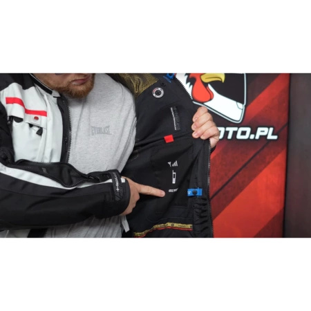 Kurtka tekstylna HELD CARESE EVO GORE-TEX GREY/RED szary czarny czerwony