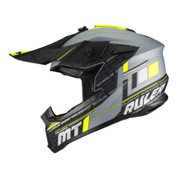 Kask cross MT FALCON S RULER C2 MATT szary czarny żółty fluo