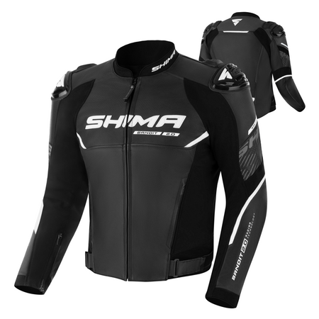 Kurtka skórzana SHIMA BANDIT 2.0 BLACK czarny