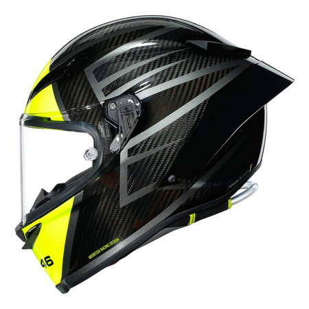 Kask integralny AGV PISTA GP RR ESSENZA 46 czarny żółty fluo