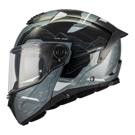 Kask szczękowy MT ATOM 2 SV HIGHLANDS BLACK/GREY czarny szary
