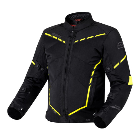 Kurtka tekstylna OZONE JET II BLACK/FLUO YELLOW czarny żółty fluo