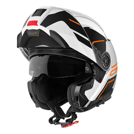 Kask szczękowy SCHUBERTH C5 ECE MASTER ORANGE czarny biały pomarańczowy