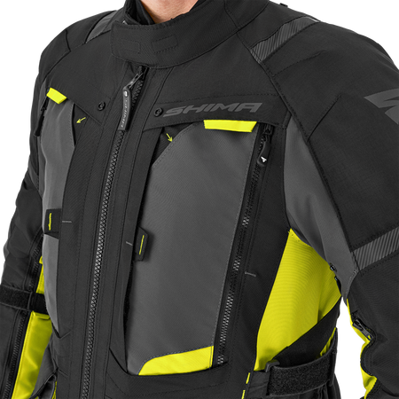 Kurtka tekstylna SHIMA HERO 2.0 MEN FLUO czarny szary żółty fluo