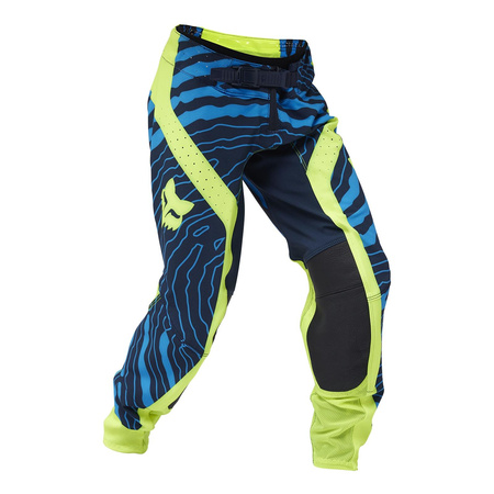 Spodnie cross dziecięce FOX JUNIOR FLEXAIR IMPRESSION FLUO YELLOW żółty fluo niebieski czarny