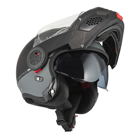 Kask szczękowy NZI MINIMOD SMART BLACK ANTRACITE MATT czarny szary