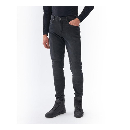 Jeansy motocyklowe REBELHORN NOMAD TAPERED FIT WASHED BLACK czarny