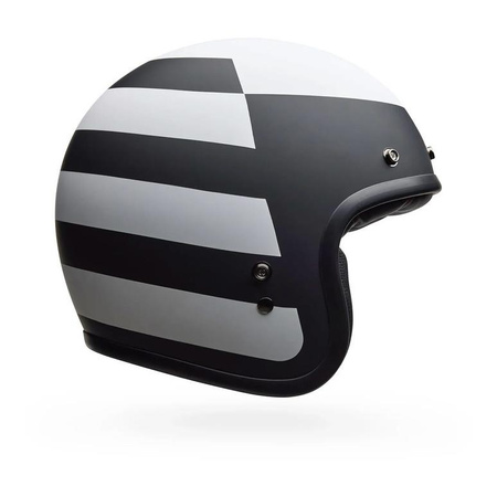 Kask otwarty BELL CUSTOM 500 ECE6 PARLOR MATTE BLACK WHITE czarny biały