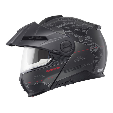 Kask szczękowy SCHUBERTH E2 ECE ATLAS ANTHRACITE czarny szary czerwony