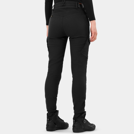 Jeansy motocyklowe damskie SHIMA RECON LADY BLACK czarny