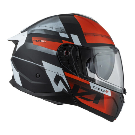 Kask szczękowy NZI COMBI 3 DUO METRIC BLACK RED MATT czarny czerwony