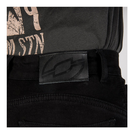 Jeansy motocyklowe damskie OZONE STRIKER LADY SLIM FIT BLACK czarny