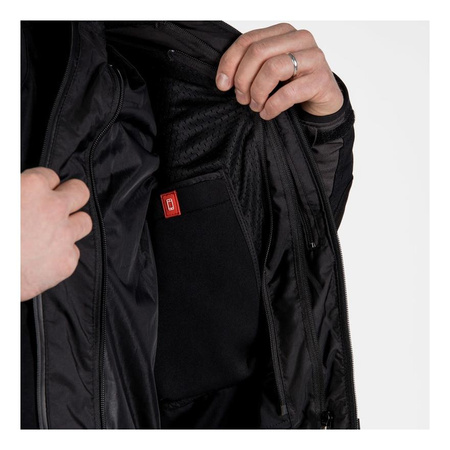 Kurtka tekstylna REBELHORN BORG BLACK/DARK czarny szary żółty fluo