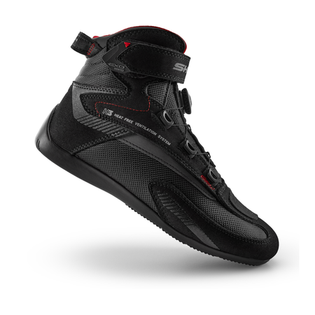 Buty motocyklowe krótkie miejskie SHIMA EXO VENTED czarny-czerwony