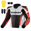Kurtka skórzana SHIMA STR 2.0 RED FLUO czarny biały czerwony fluo