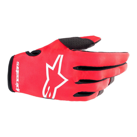 Rękawice cross ALPINESTARS RADAR MARS RED/WHITE czerwony fluo biały