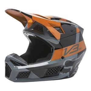 Kask cross FOX V3 RS RIET BLACK/GOLD szary czarny złoty
