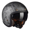 Kask otwarty LAZER MAMBO EVO CAFE RACER ALU BRUSHED czarny srebrny szary