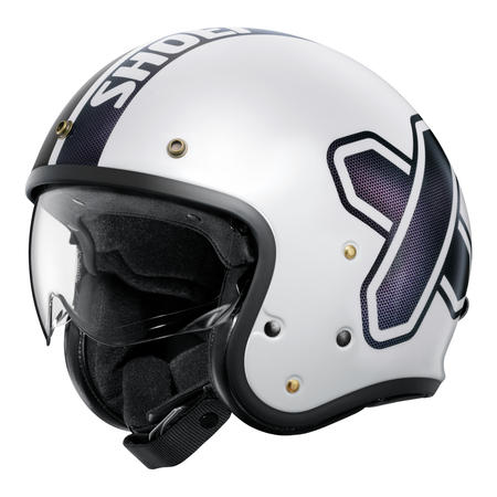 Kask otwarty SHOEI J.O 2 CROSS LOGO 2 TC-6 biały granatowy