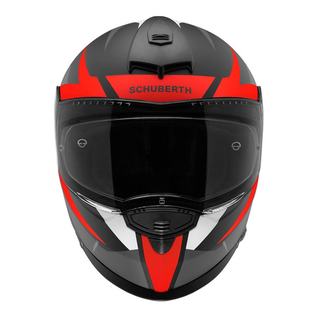 Kask integralny SCHUBERTH S2 SPORT ECE POLAR RED czarny czerwony szary biały