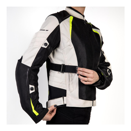 Kurtka tekstylna damska OZONE FLOW LADY BLACK/GREY/FLUO YELLOW czarny szary żółty fluo