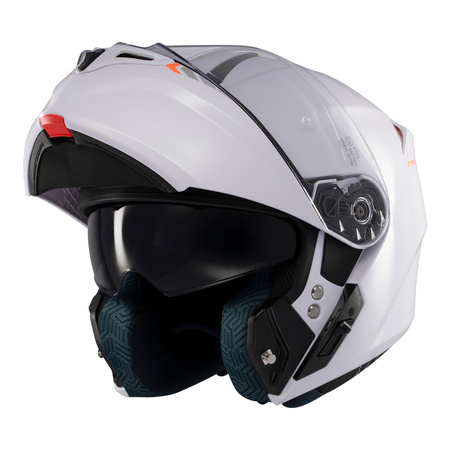 Kask szczękowy AXXIS STORM S SV SOLID A0 GLOSS PEARL WHITE biały
