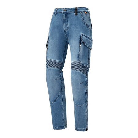 Jeansy motocyklowe SECA SQUARE II BLUE niebieski