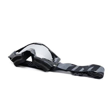 Gogle motocyklowe IMX SAND GRAPHIC BLACK GLOSS/GREY SZYBA SILVER IRIDIUM + CLEAR czarny szary