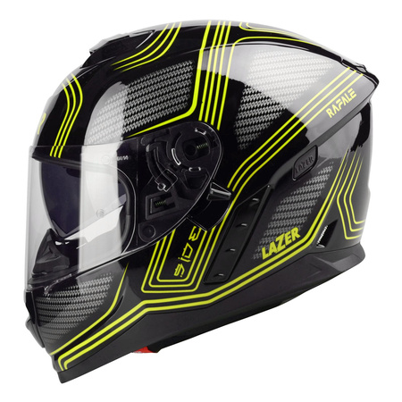 Kask integralny LAZER RAFALE DARKSIDE BLACK/YELLOW czarny żółty fluo srebrny