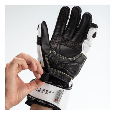Rękawice sportowe RST TRACTECH EVO 4 CE WHITE/WHITE/BLACK biały czarny