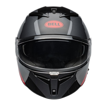 Kask integralny BELL LITHIUM ECE6 SHEAR METALLIC GREY RED czarny czerwony szary