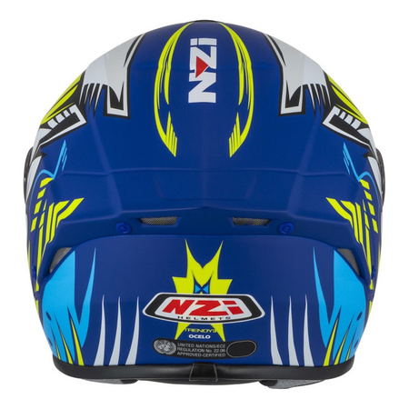 Kask integralny NZI TRENDY OCELO BLUE WHITE SKY BLUE MATT biały niebieski