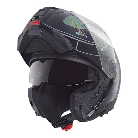 Kask szczękowy SCHUBERTH C5 ECE GLOBE GREEN zielony czarny
