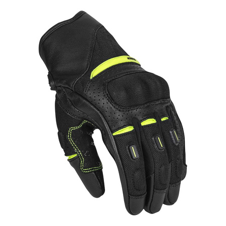 Rękawice miejskie SECA AXIS MESH II FLUO YELLOW czarny żółty fluo