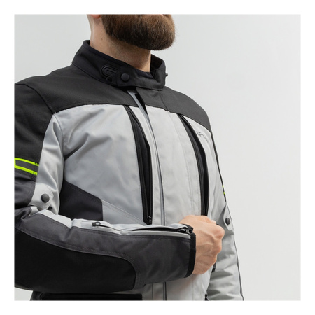 Kurtka tekstylna BROGER OVERLAND BLACK/GREY/FLUO YELLOW czarny szary żółty fluo