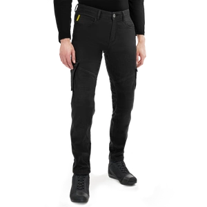 Jeansy motocyklowe VORG REVO BLACK czarny