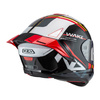 Kask integralny NZI WAKE STREAM STRIPES BLACK WHITE RED czarny biały czerwony